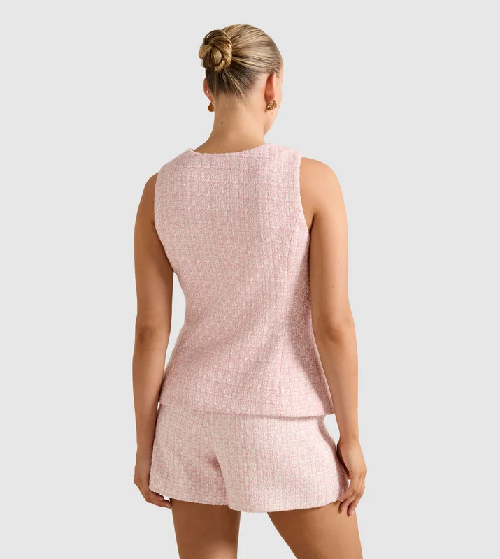 forever new  LISA Tweed Boucle Waistcoat for Women | Best Price UAE